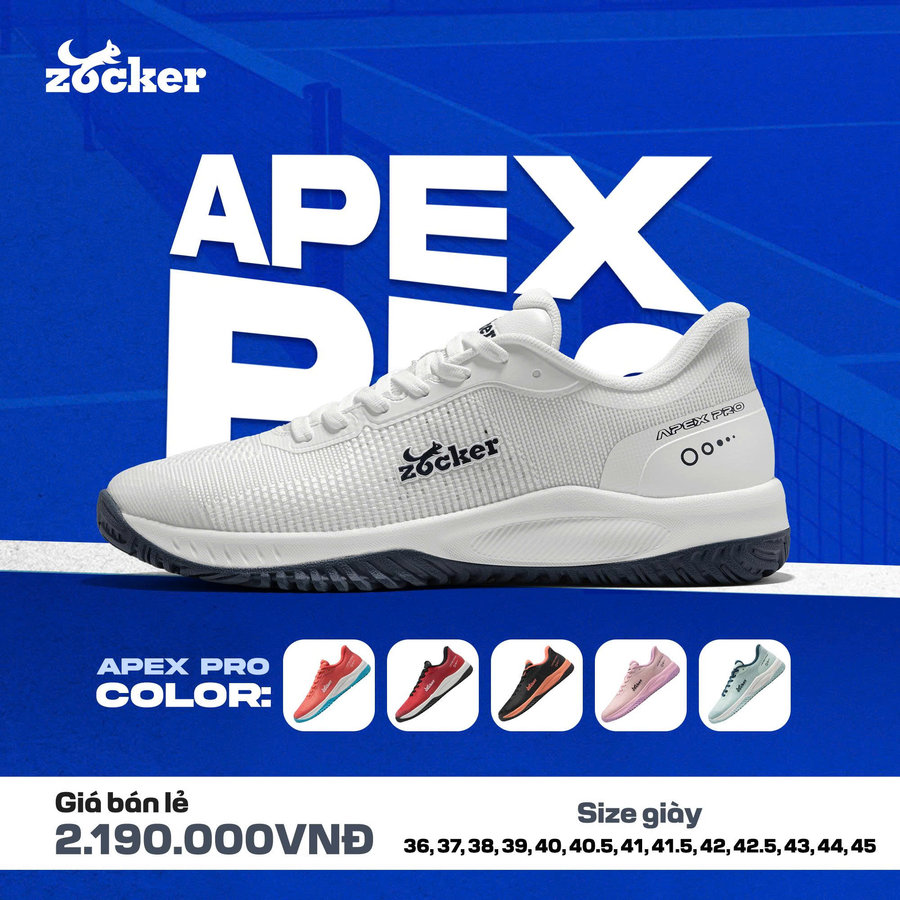 Giay_Pickleball_Zocker_Apex_Pro_ZPS-AP0126_Trang_Xanh_Trang_Xanh