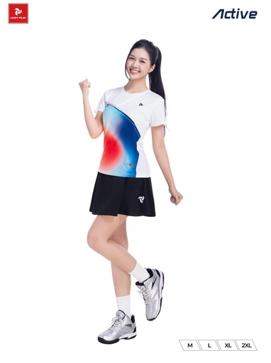 SPV040357 - Áo Thể Thao JUST PLAY Active Nữ (Trắng, M) 