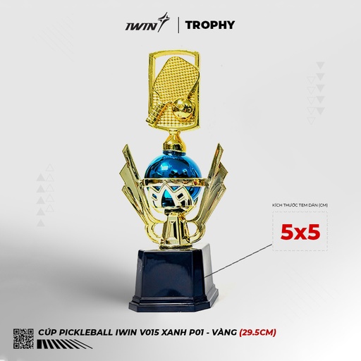 SPV041896 - Cúp iWin V015 P01 Xanh (Vàng, freesize) 
