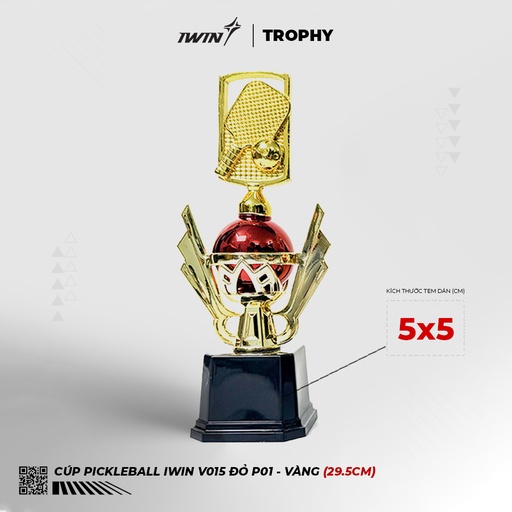 SPV041899 - Cúp iWin V015 P01 Đỏ (Vàng, freesize) 