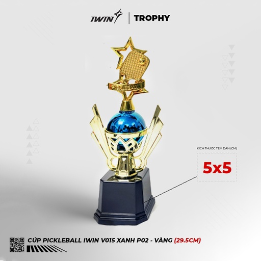 SPV041905 - Cúp iWin V015 P02 Xanh (Vàng, freesize) 