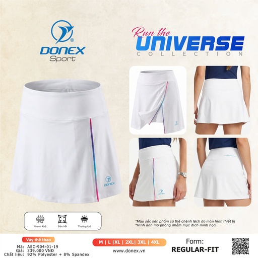[SPV045122] Quần váy Donex ASC - 904 (Trắng, M)