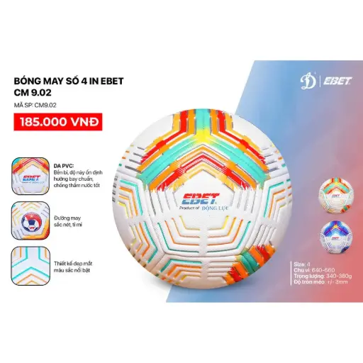 SP001891 - Bóng Đá ĐL Da PVC CM9.02 số 4 (nhiều màu) 
